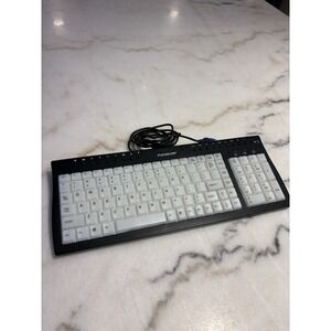 Flexiglow Light Speed Illuminated Multimedia Keyboard Wired Black and White Used